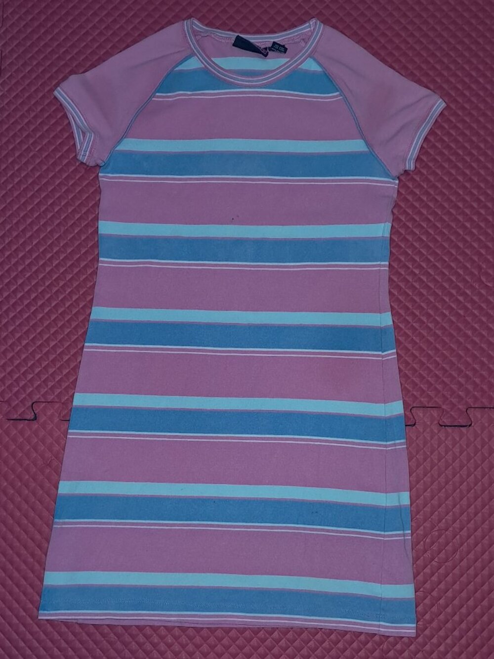 THE CHILDREN'S PLACE Stretch Jersey Knit Striped Shirt Dress